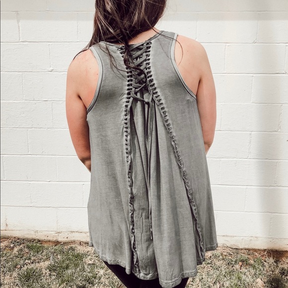 Gray Ruched Tank - Picture 4 of 4